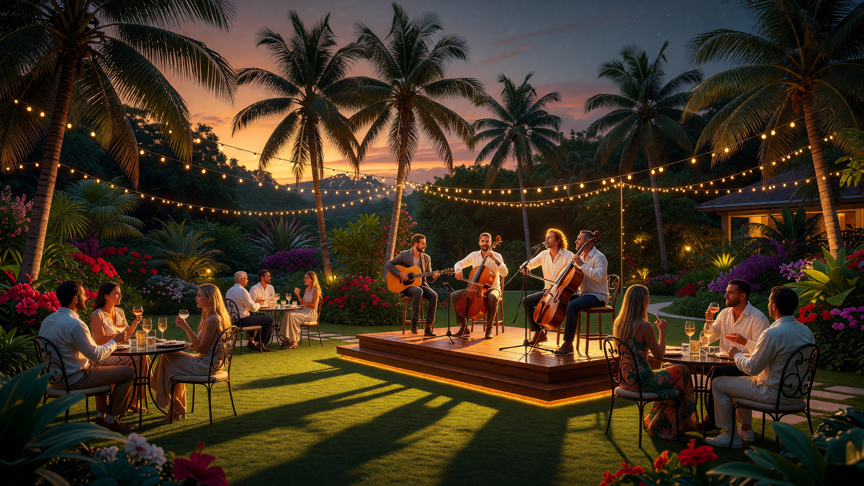Live Music Performance in Resort Garden